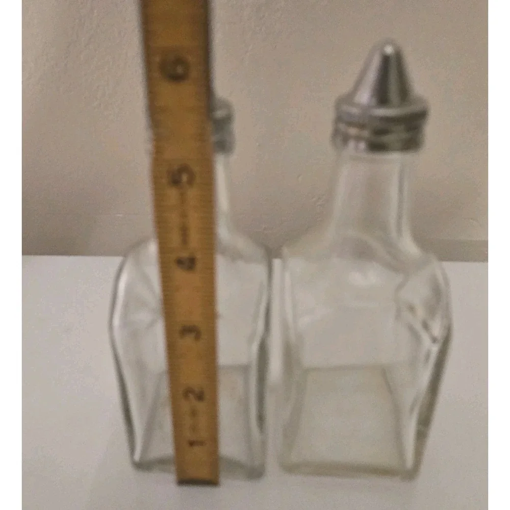 Vintage Gemco Oil & Vinegar Cruet Set Glass Mid Century Modern MCM Kitchen Decor